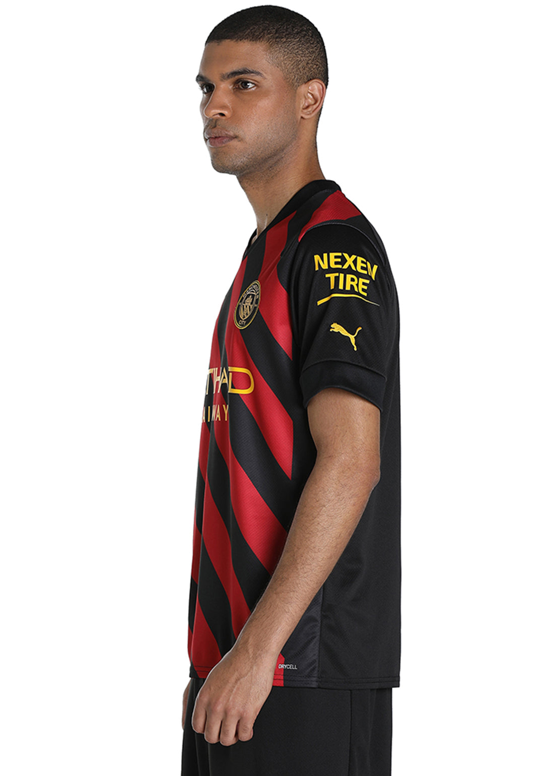 Puma Men Black and Red MCFC Away Replica Jersey (2)