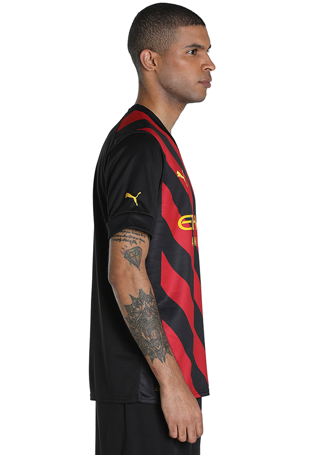 Puma Men Black and Red MCFC Away Replica Jersey (4)