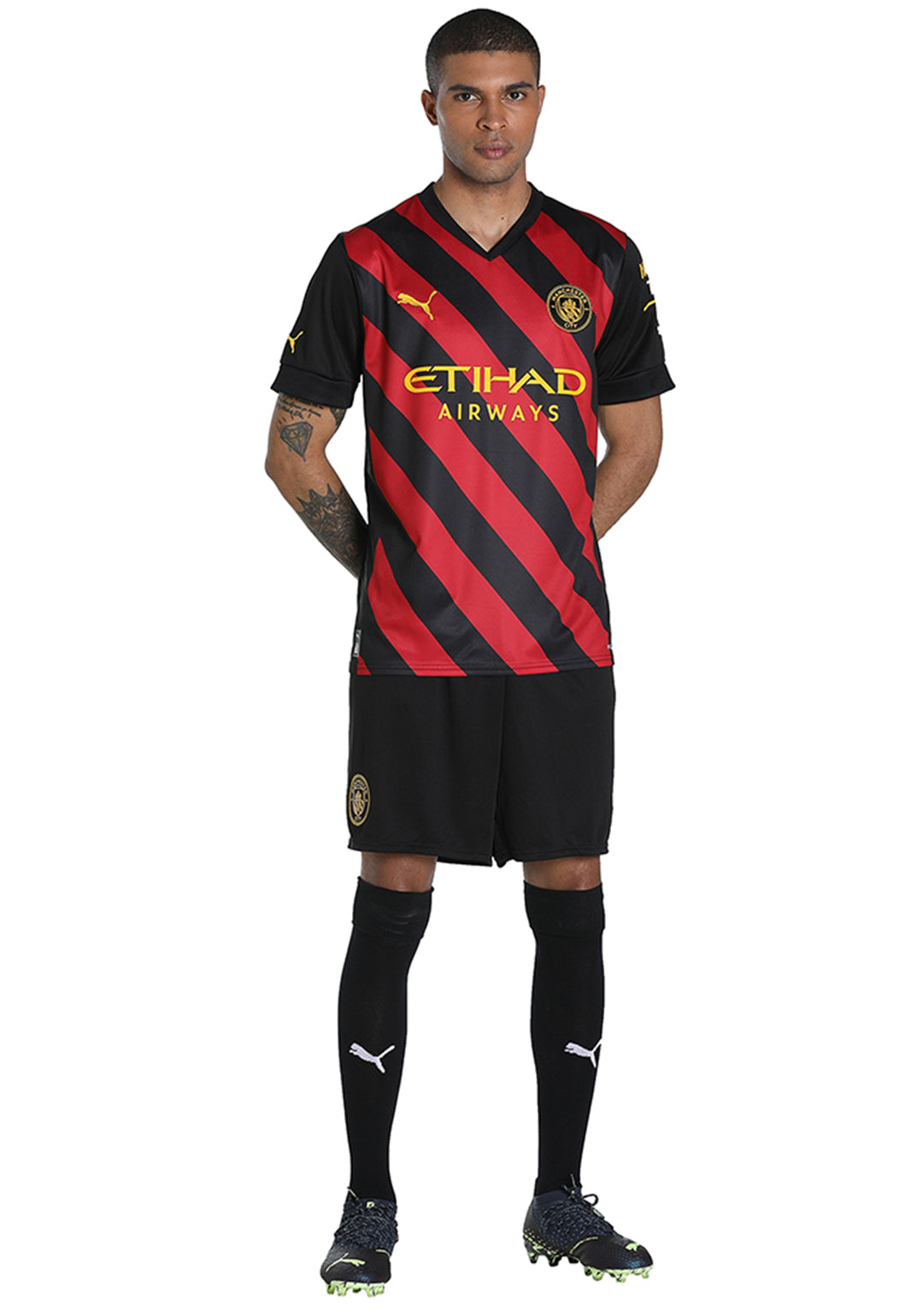 Puma Men Black and Red MCFC Away Replica Jersey (5)