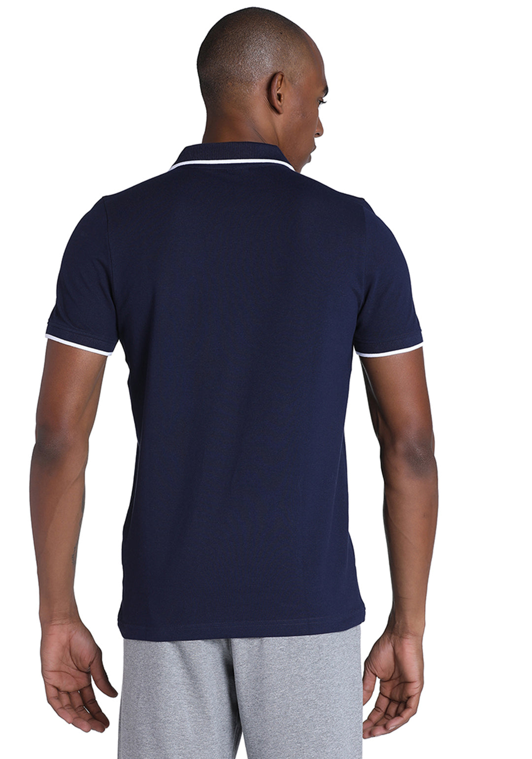Puma Men Black and White Collar Tipping Polo (3)