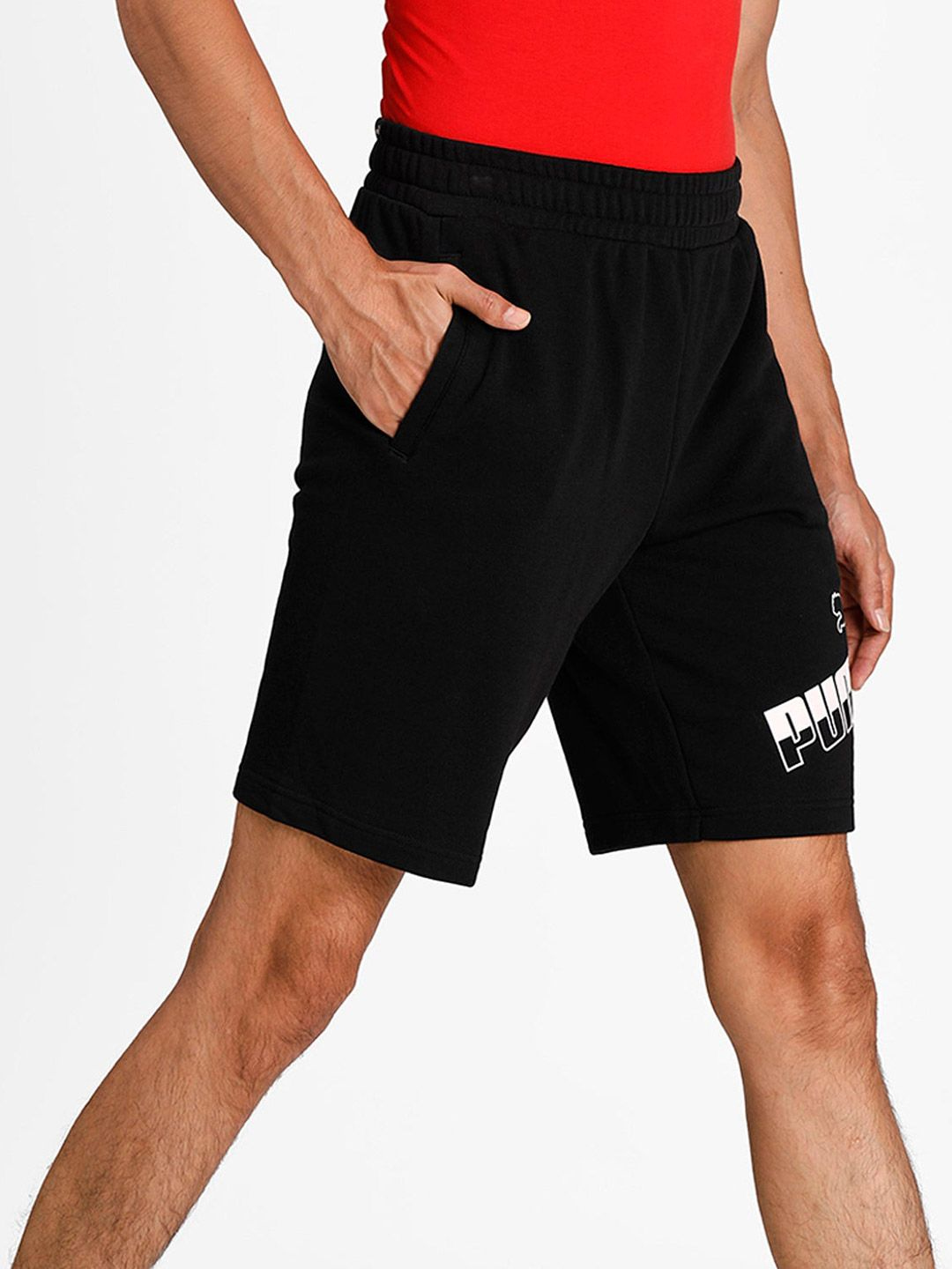 Puma Men Black Big Logo Shorts (5)