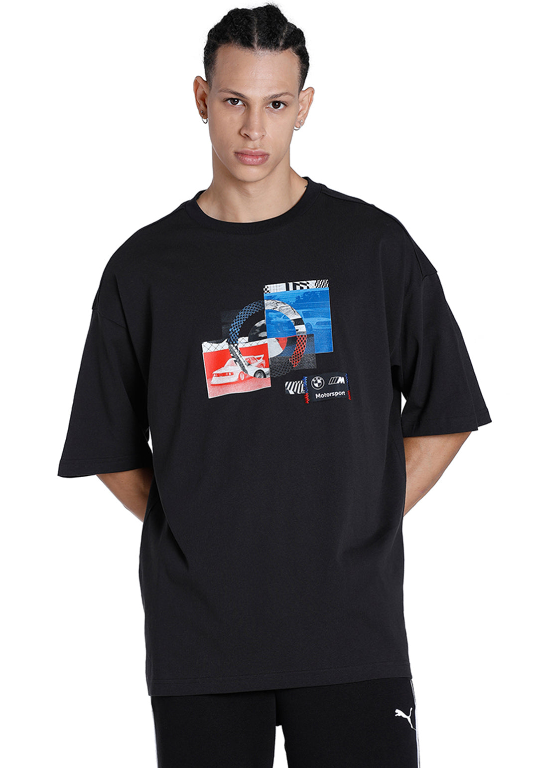Puma Men Black BMW MMS Statement Car Graphic rlxd T-Shirt (1)