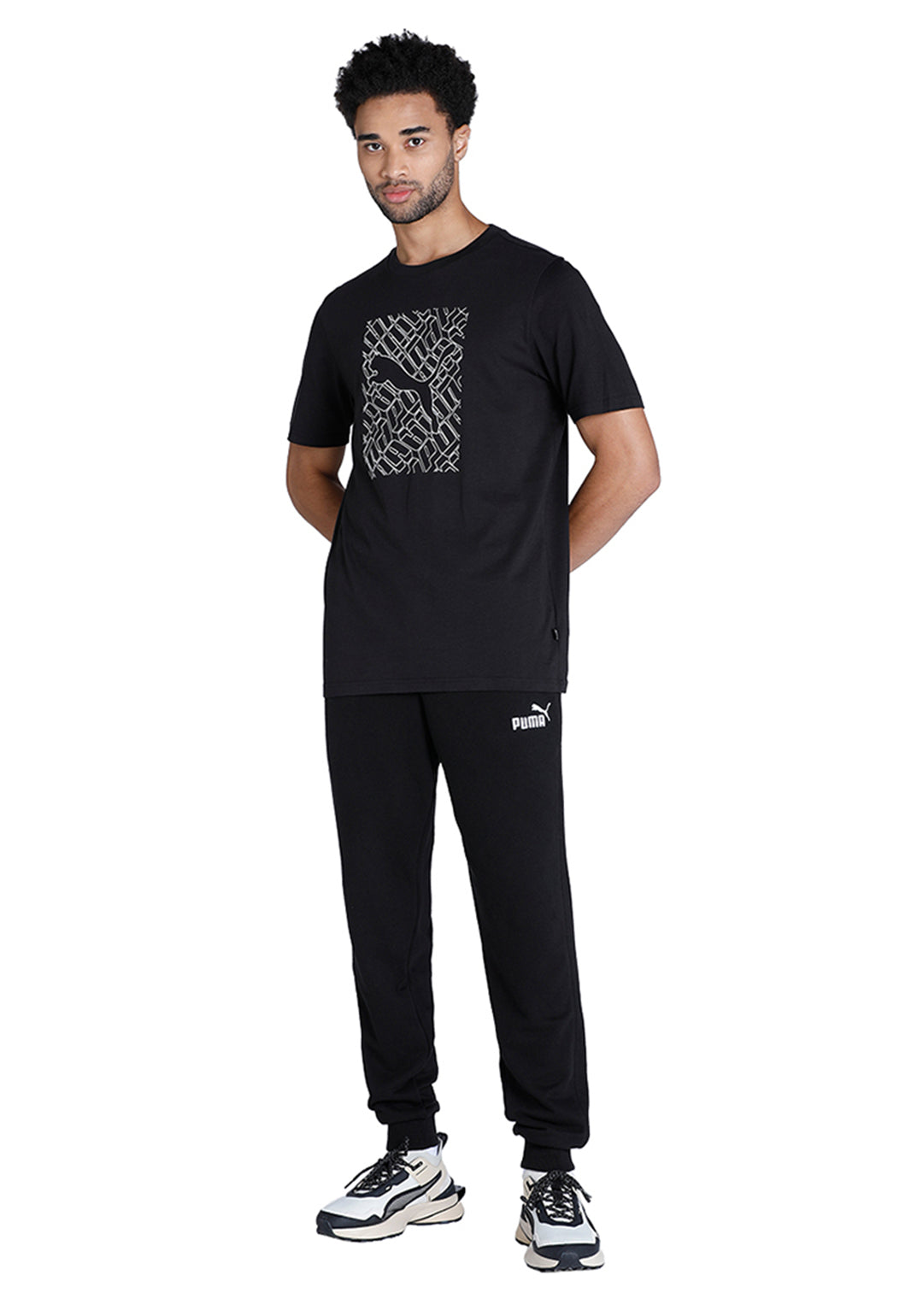 Puma Men Black GRAPHICS Cat T-Shirt (5)