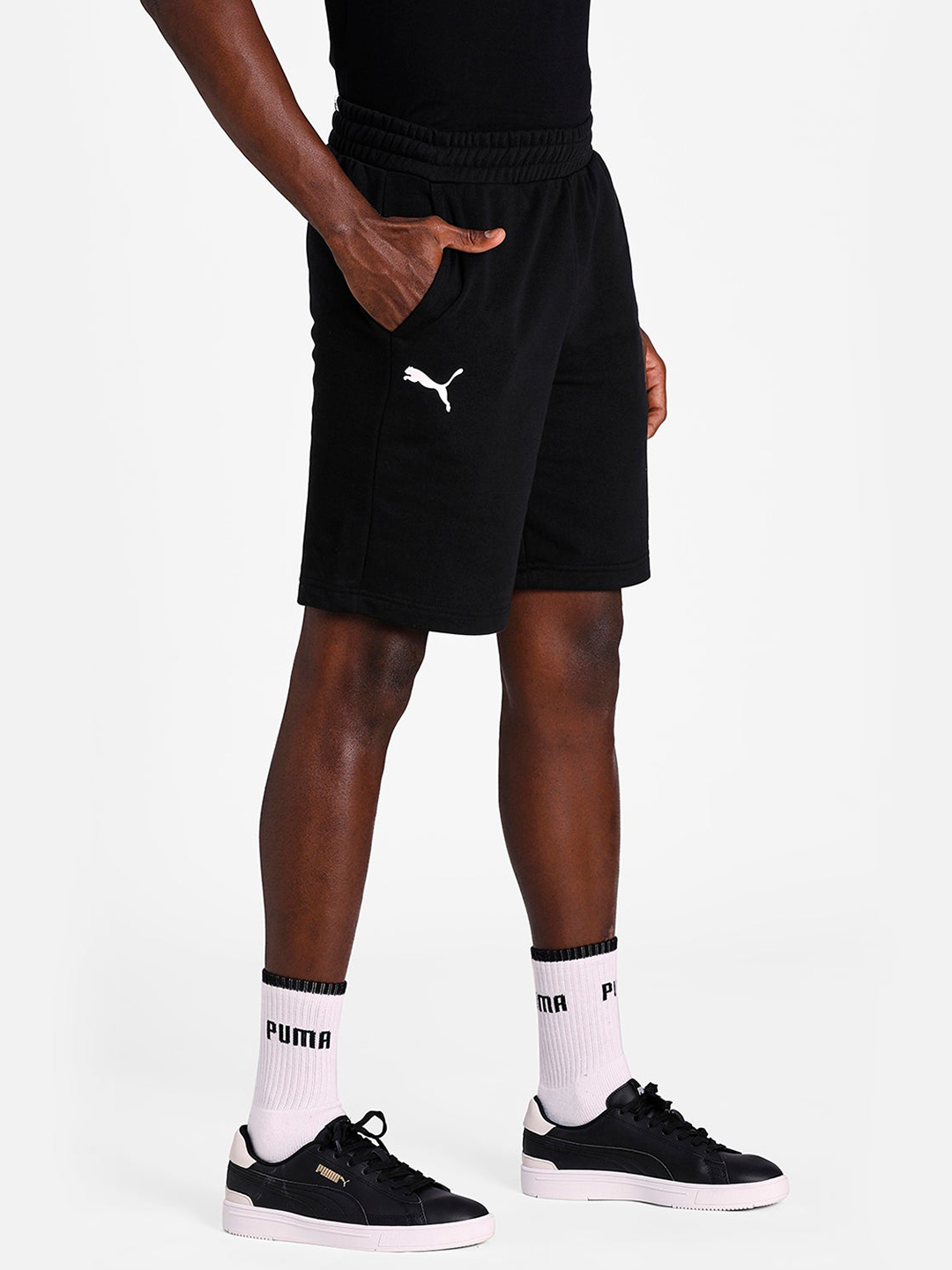 Puma Men Black Neymar Jr Creativity Logo Shorts (4)