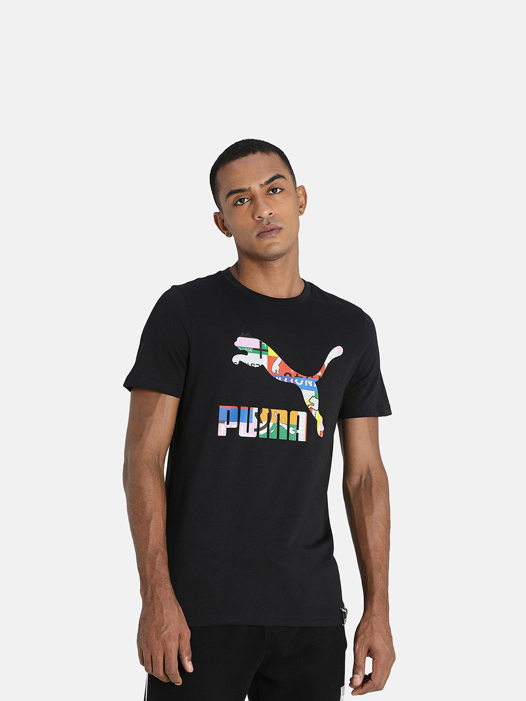 Puma Men Black Printed Puma Intl T-Shirts (1)