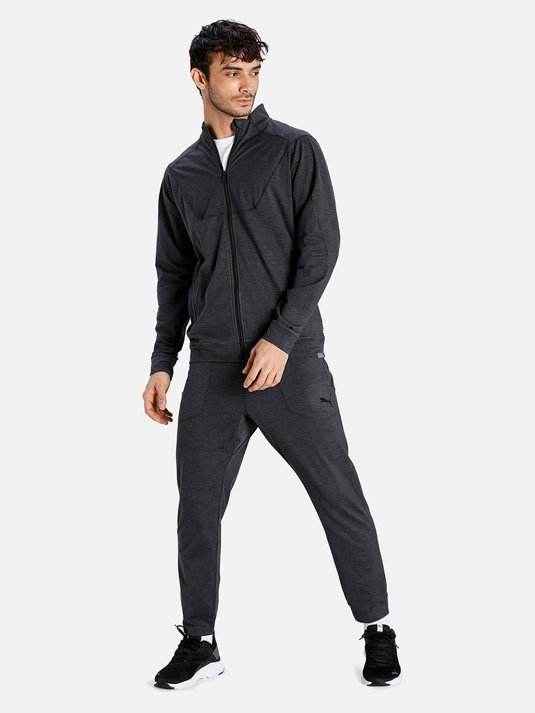 Puma Men Black Printed Train Cloudspun Full Zip Jackets (5)