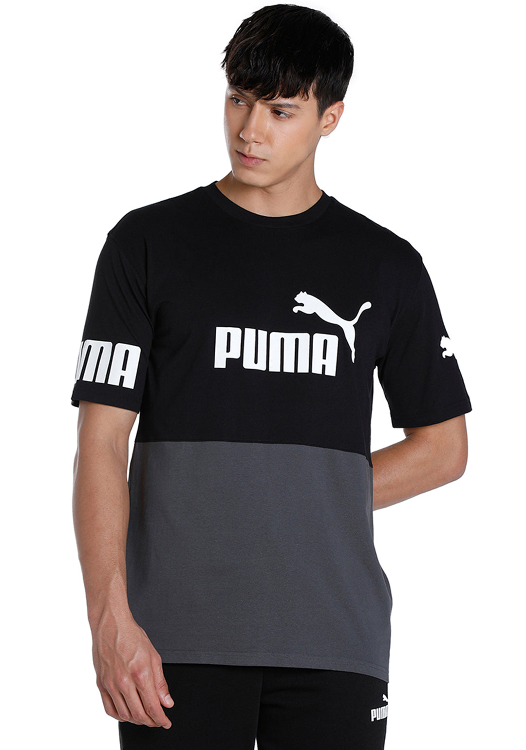 Puma Men Black PUMA POWER Colorblock T-Shirt (1)