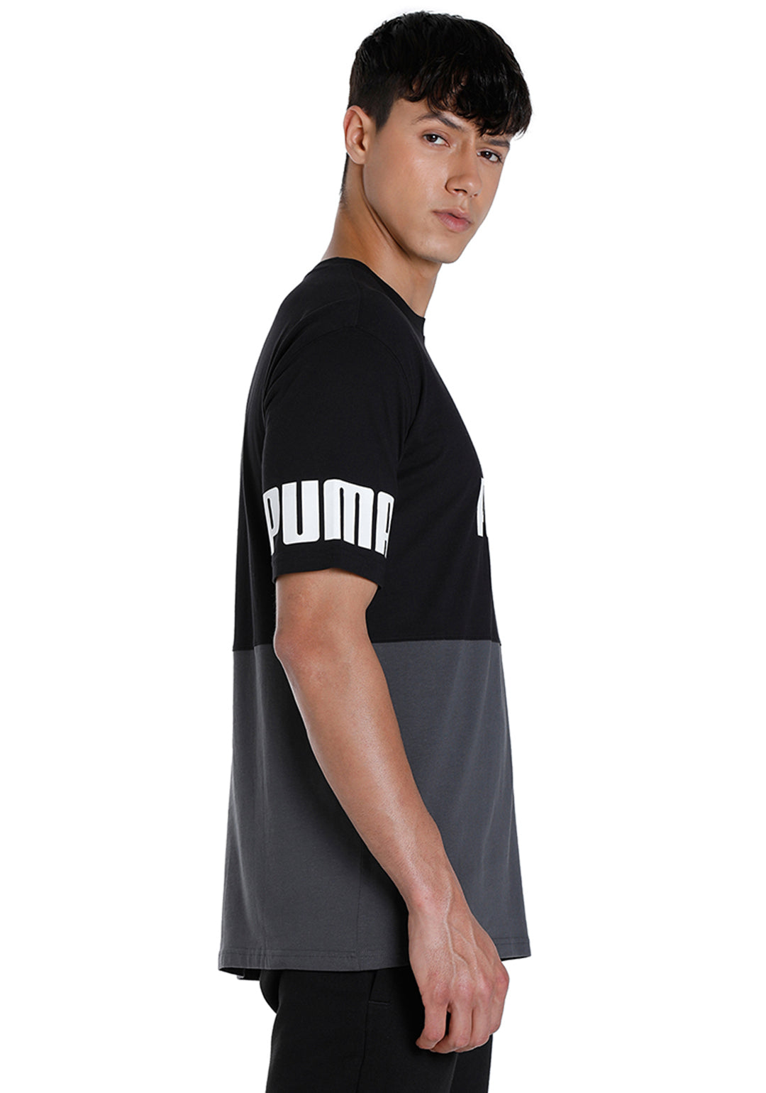 Puma Men Black PUMA POWER Colorblock T-Shirt (4)