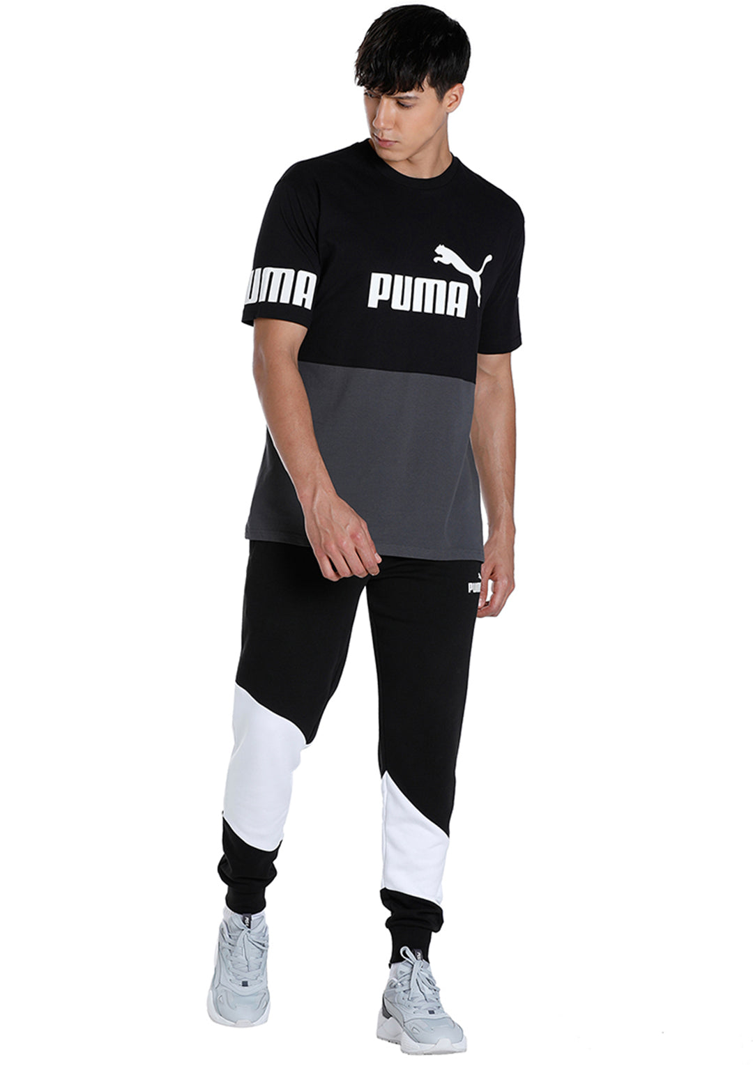 Puma Men Black PUMA POWER Colorblock T-Shirt (5)