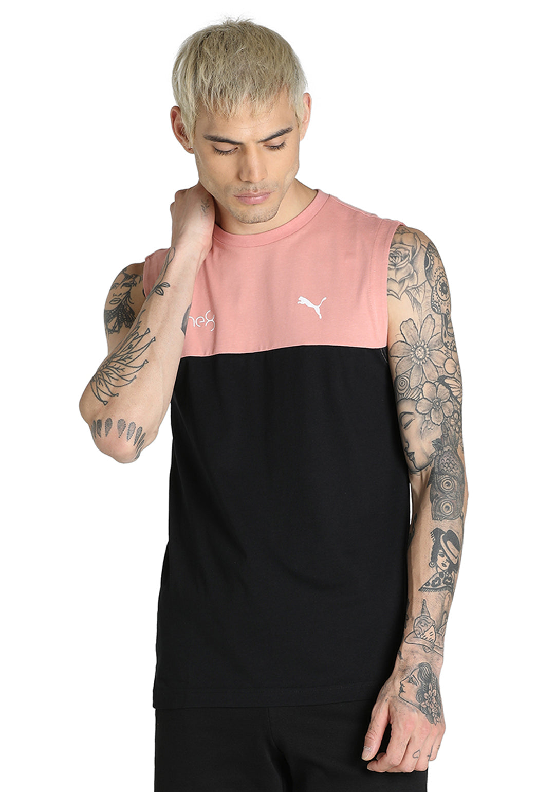 Men Black PUMAxOne8 Color Block T-Shirt