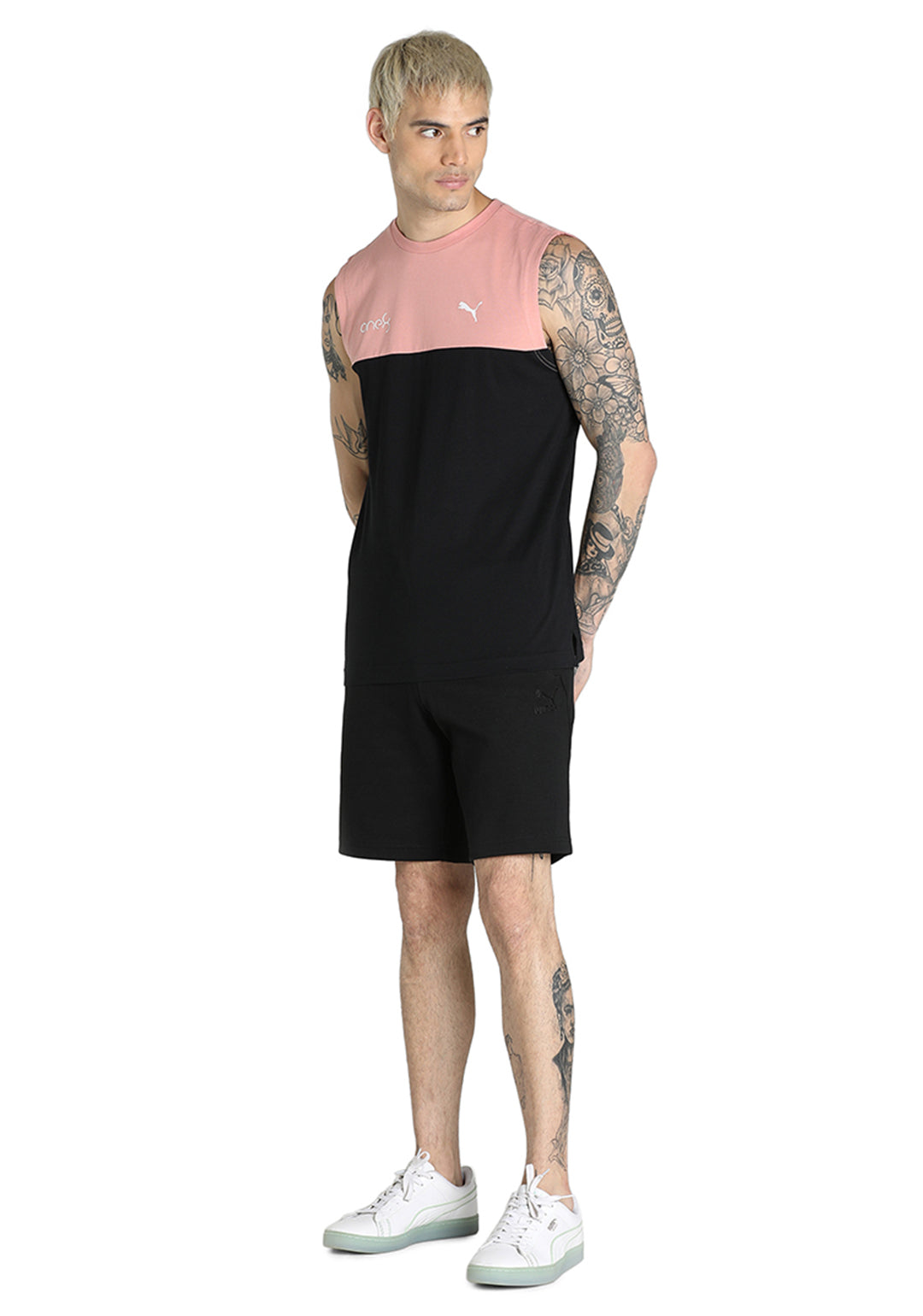 Puma Men Black PUMAxOne8 Color Block T-Shirt (5)