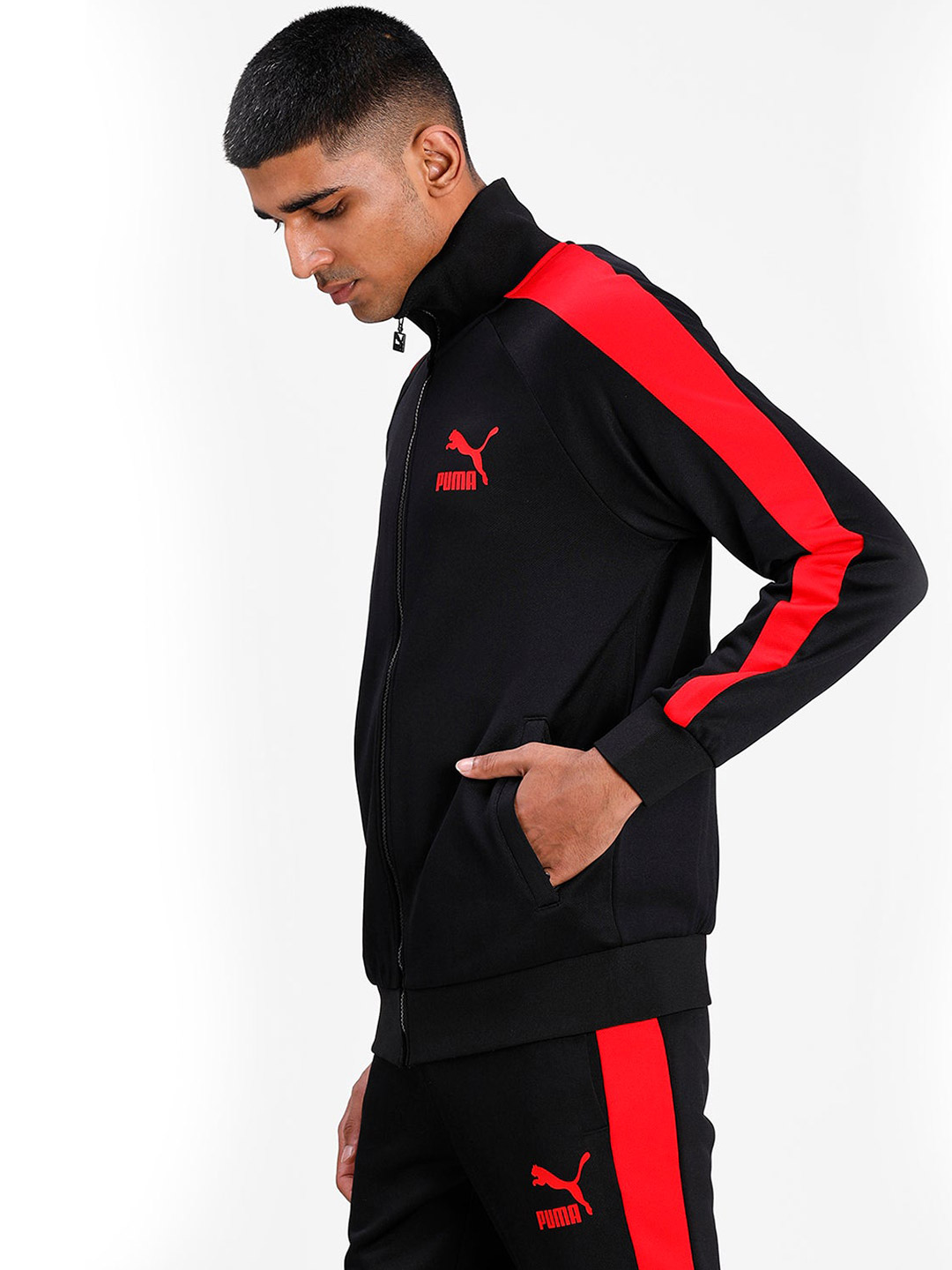 Puma Men Black & Red Solid Iconic Track Jacket (4)