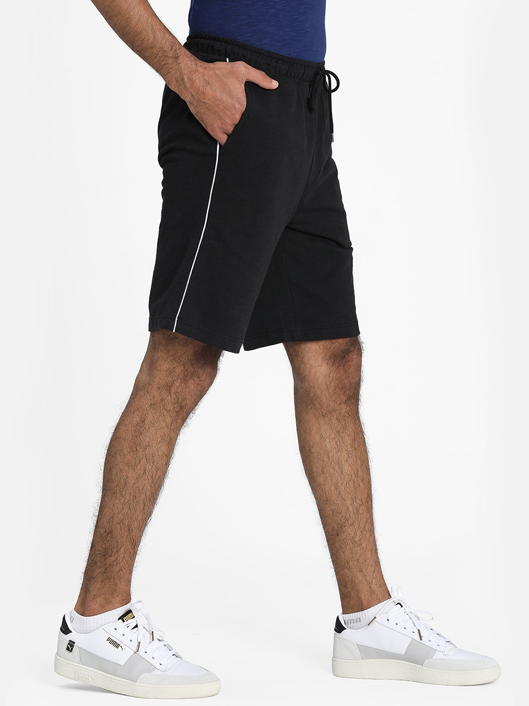 Puma Men Black Slub Shorts (4)