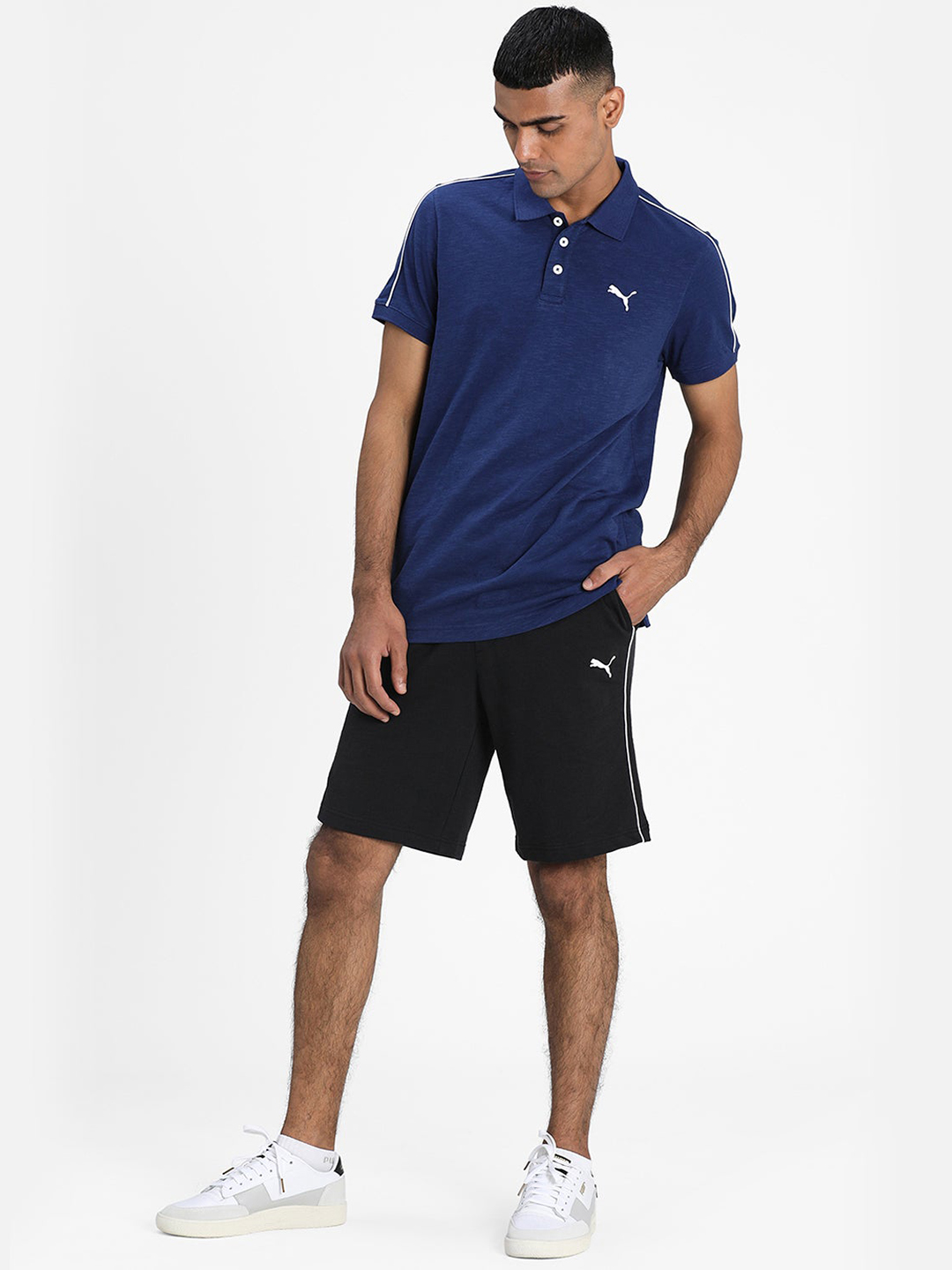 Puma Men Black Slub Shorts (5)