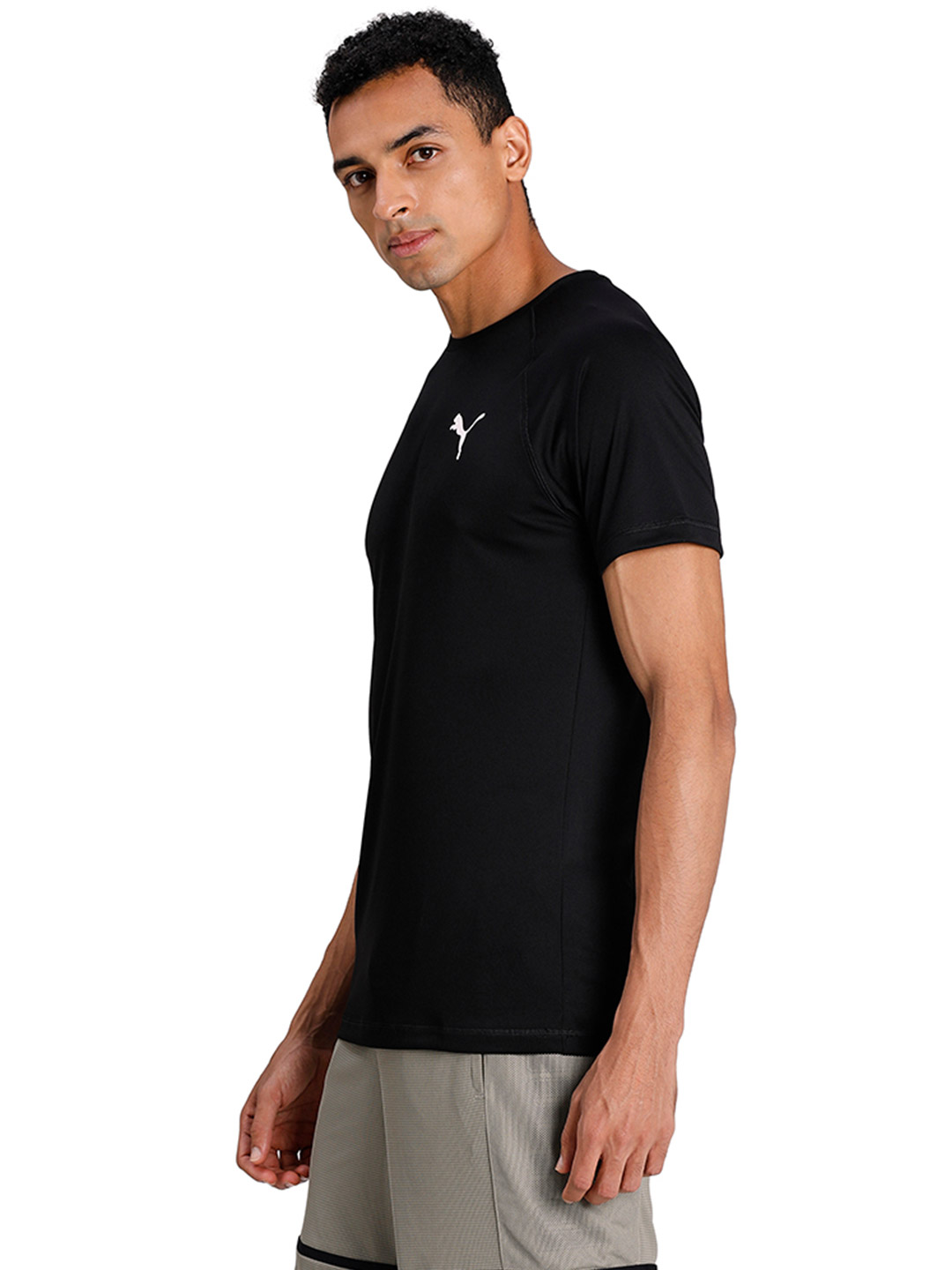 Puma Men Black Solid Half Sleeves Round Neck T Shirt (2)