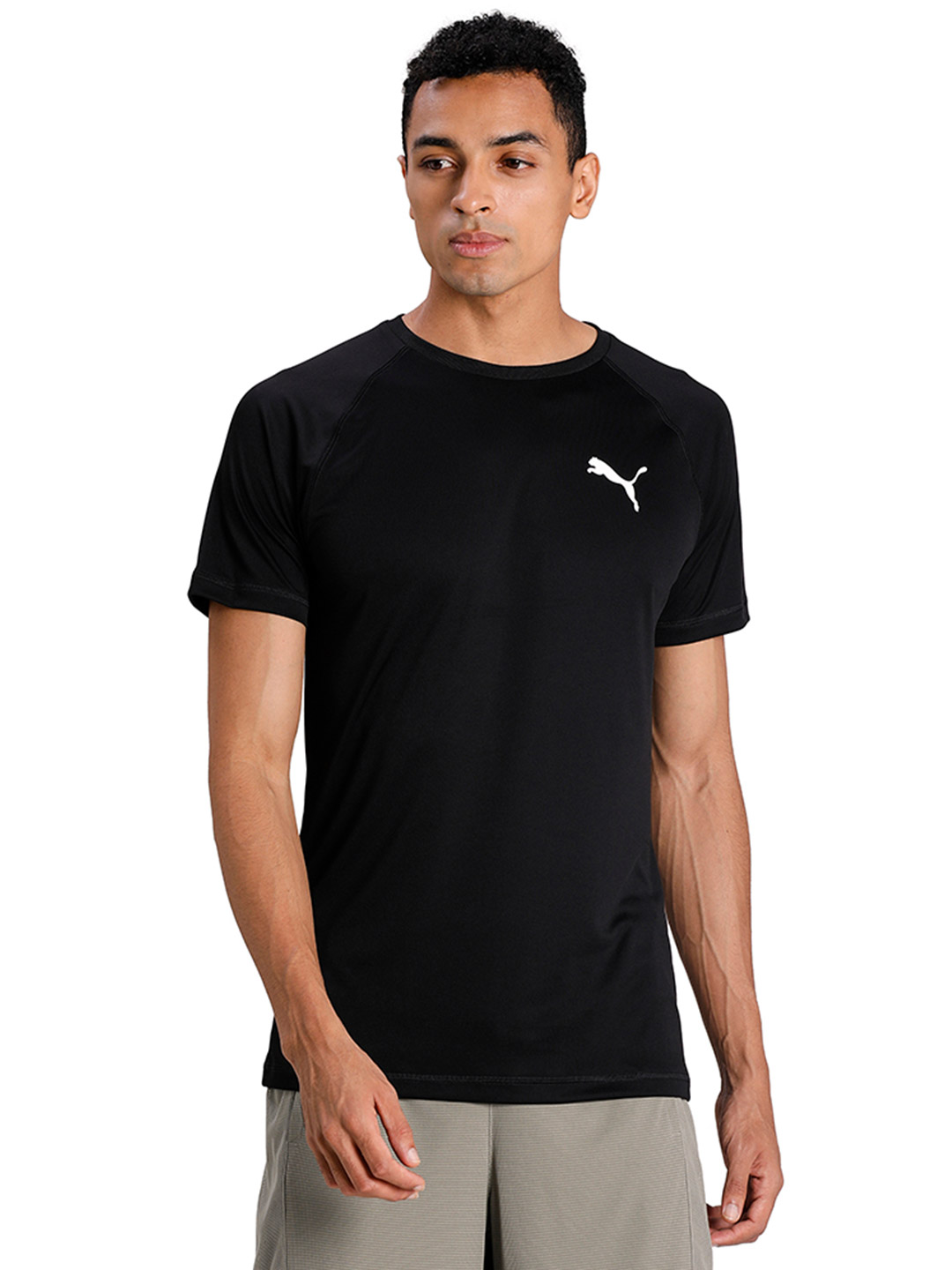 Puma Men Black Solid Half Sleeves Round Neck T Shirt (1)