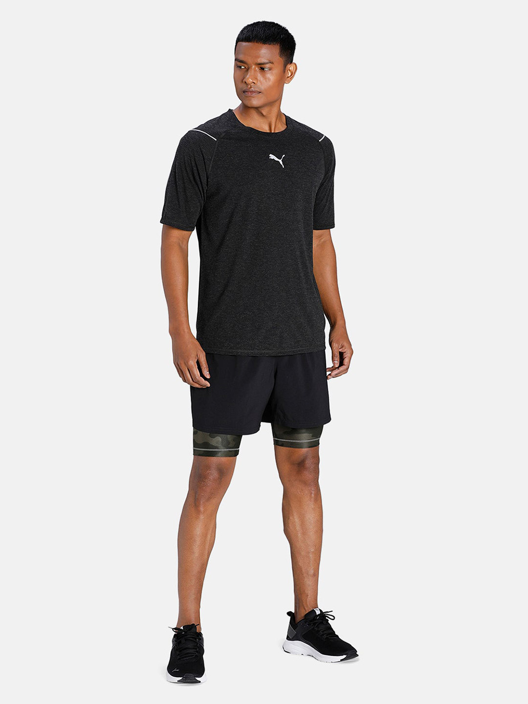 Puma Men Black Solid Run Wool T-Shirts (1)