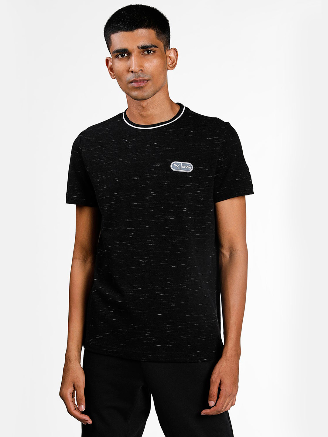 Puma Men Black Solid Stylized T-Shirts (1)