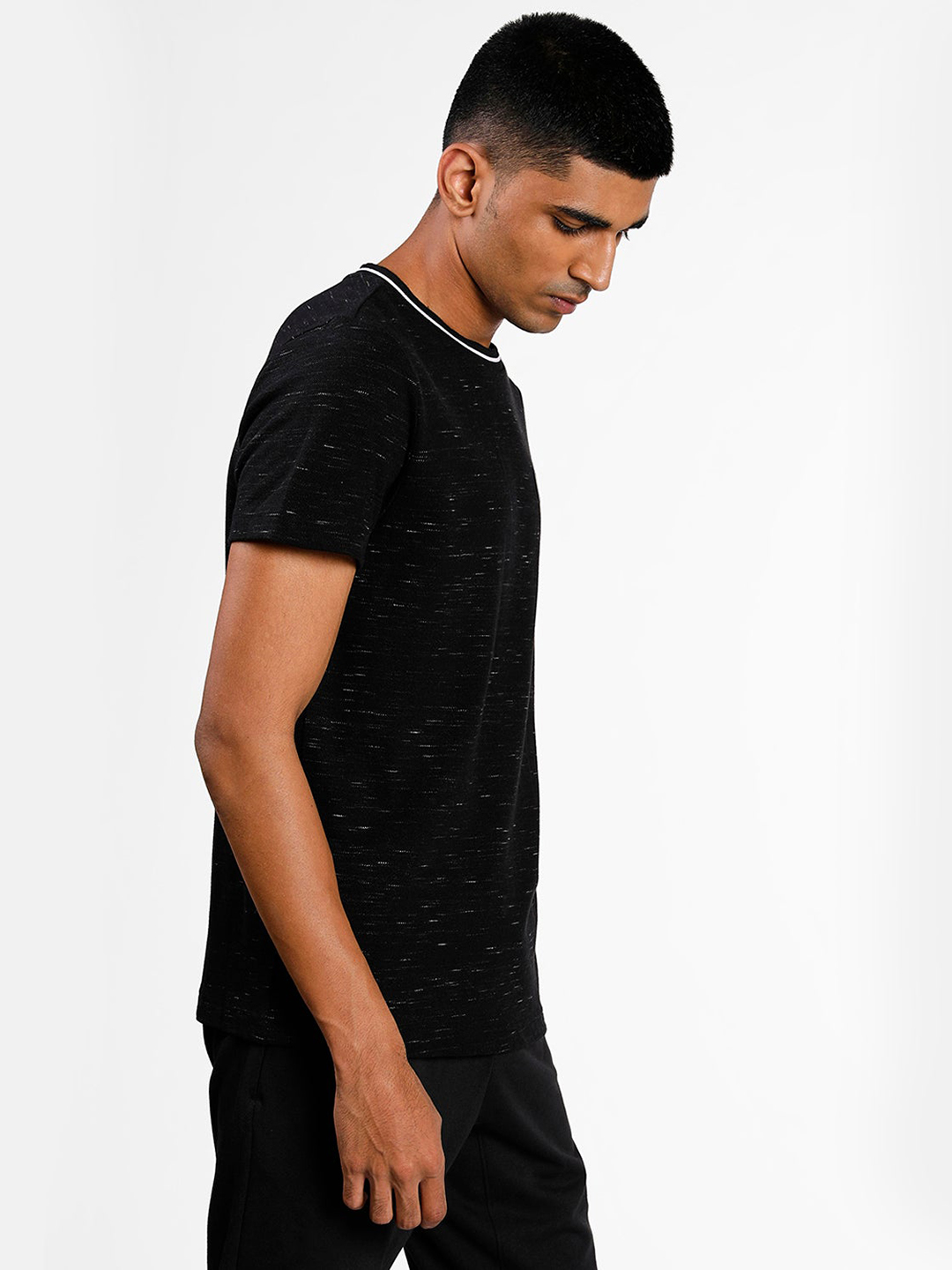 Puma Men Black Solid Stylized T-Shirts (4)