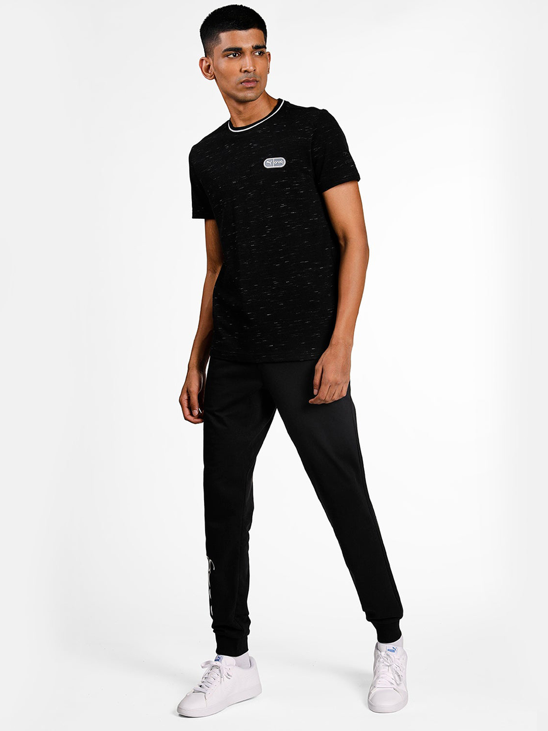 Puma Men Black Solid Stylized T-Shirts (5)