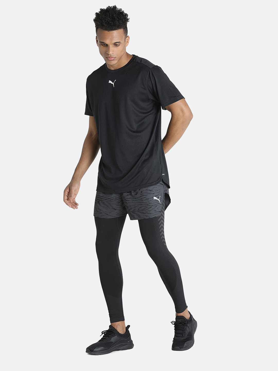 Puma Men Black Solid Train Vent T-Shirts (5)