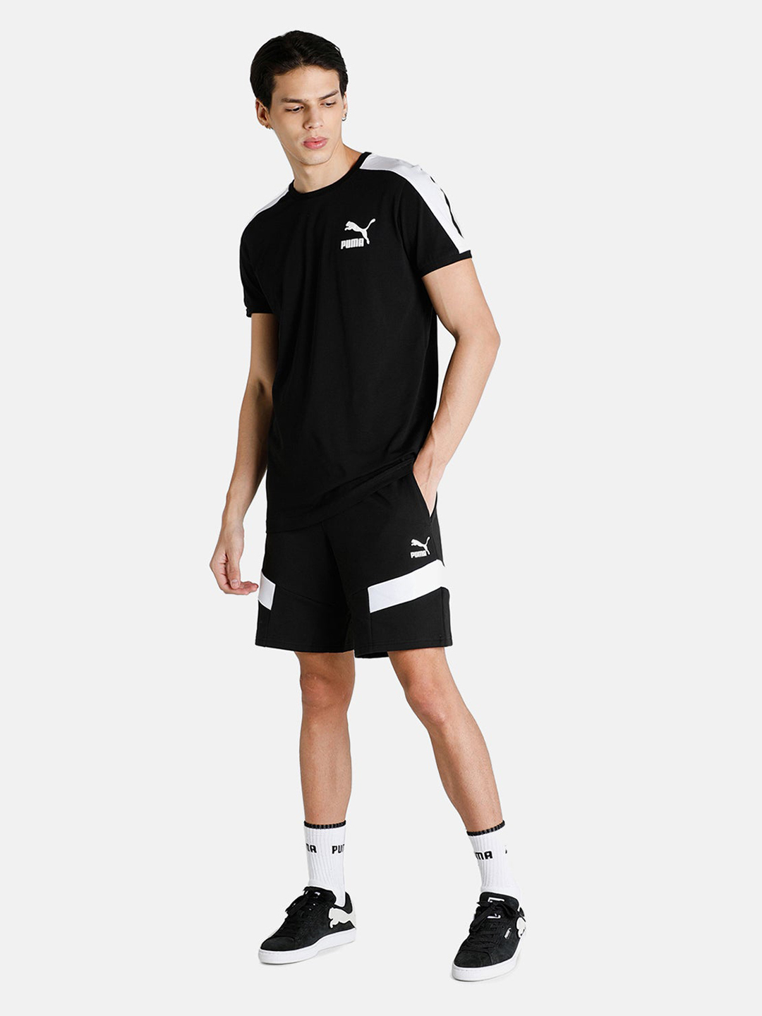 Puma Men Black & White Iconic MCS Shorts (5)
