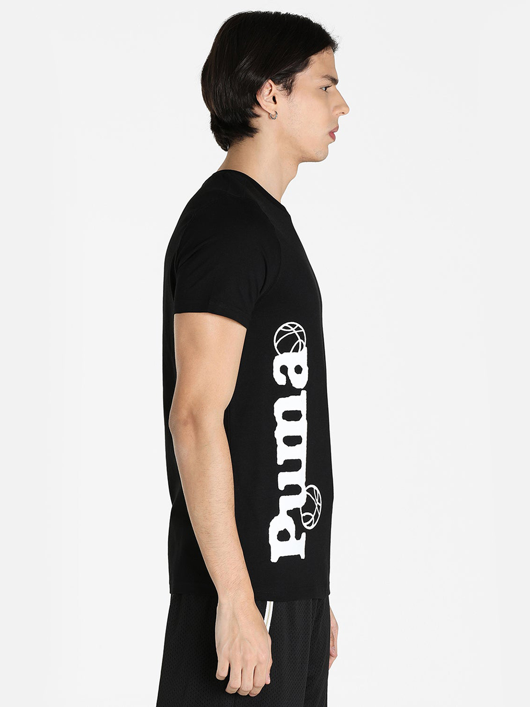 Puma Men Black & White Printed 4Th Quarter T-Shirts (4)