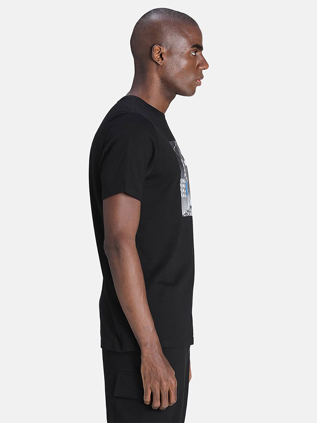 Puma Men Black & White Printed Graphic Photo Print T-Shirts (2)