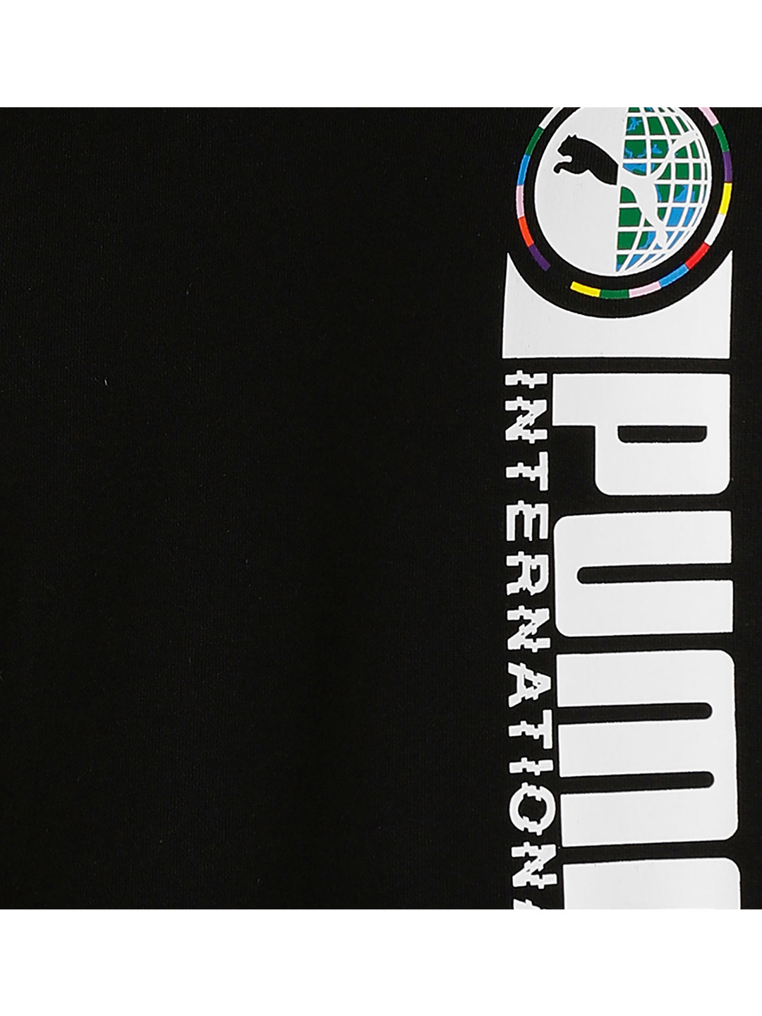 Puma Men Black & White Solid Puma Intl Graphic Crew Sweatshirts (6)