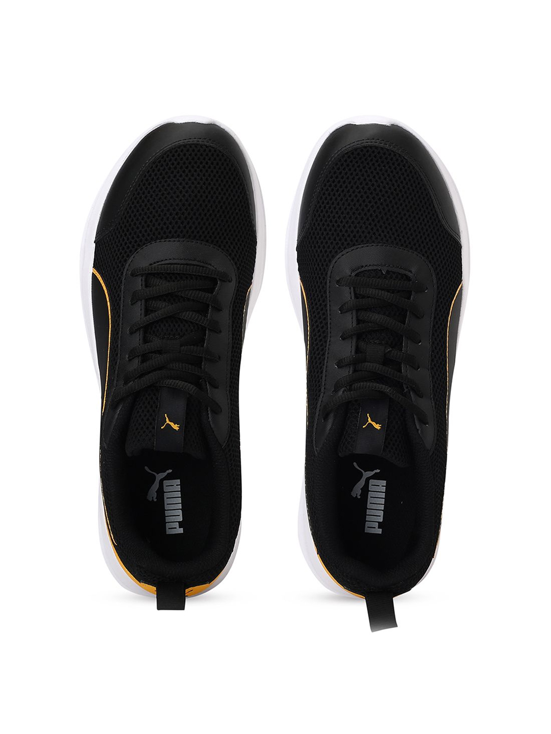 Puma Men Black & Yellow Sear Sneakers (5)
