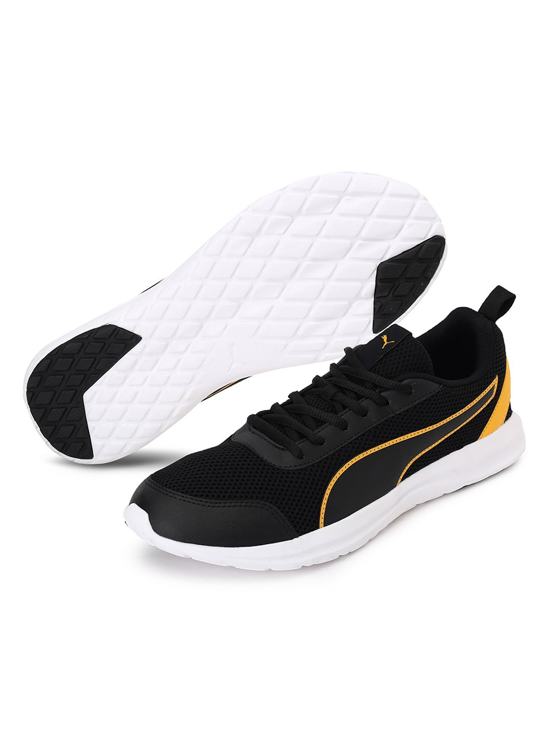 Puma Men Black & Yellow Sear Sneakers (6)
