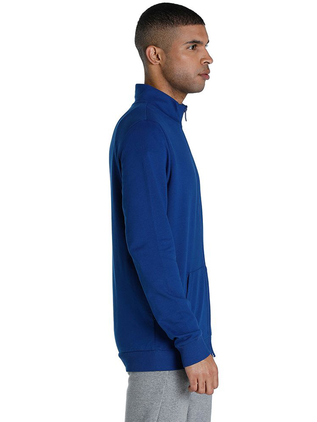 Puma Men Blazing Blue Printed Knitted FF Logo Jackets (4)