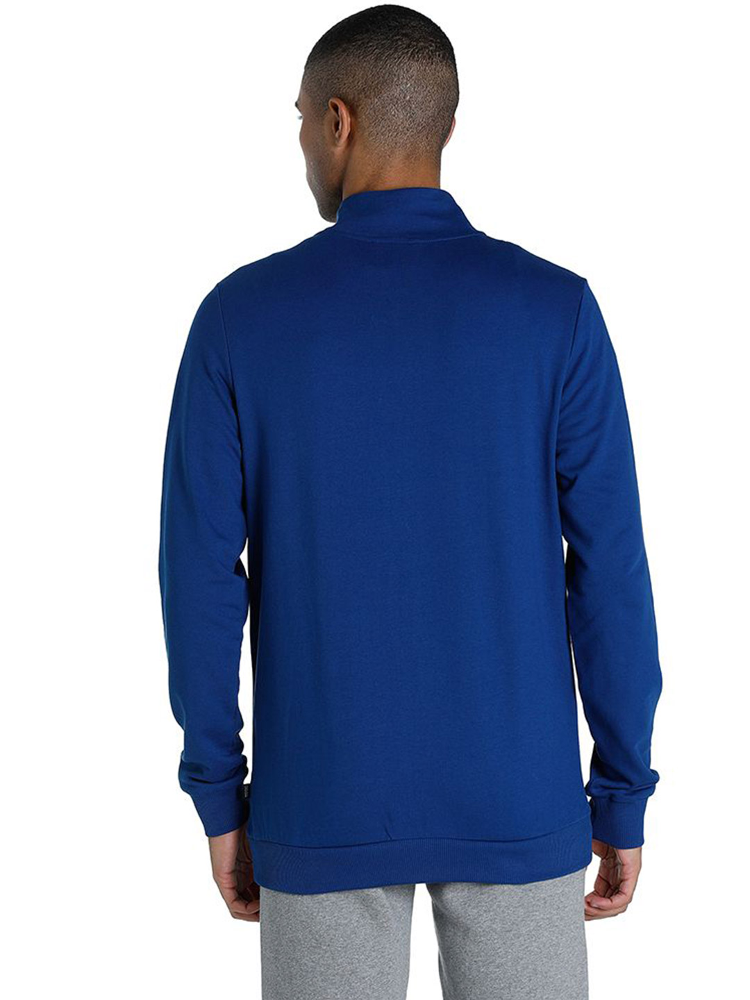 Puma Men Blazing Blue Printed Knitted FF Logo Jackets (3)