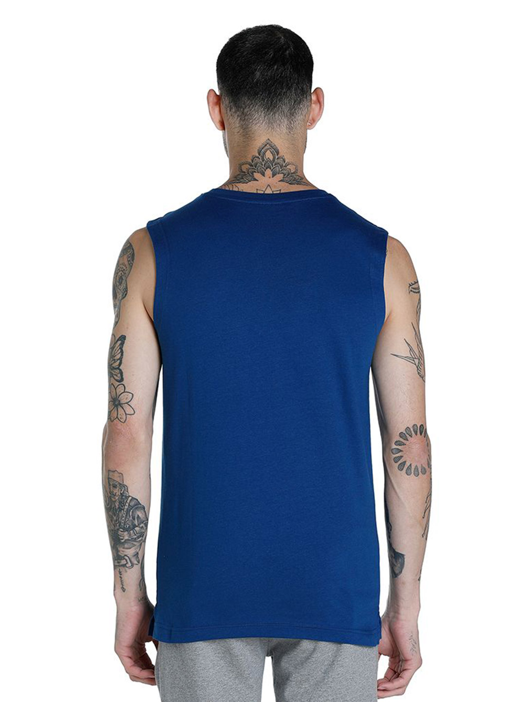 Puma Men Blazing Blue Printed Performance Sleeveless Tank (3)