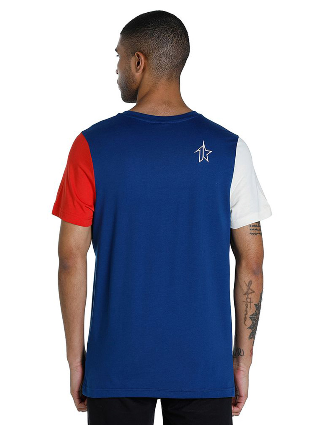 Puma Men Blazing Blue Printed PUMA x 1DER KL Rahul Varsity T-Shirt (2)