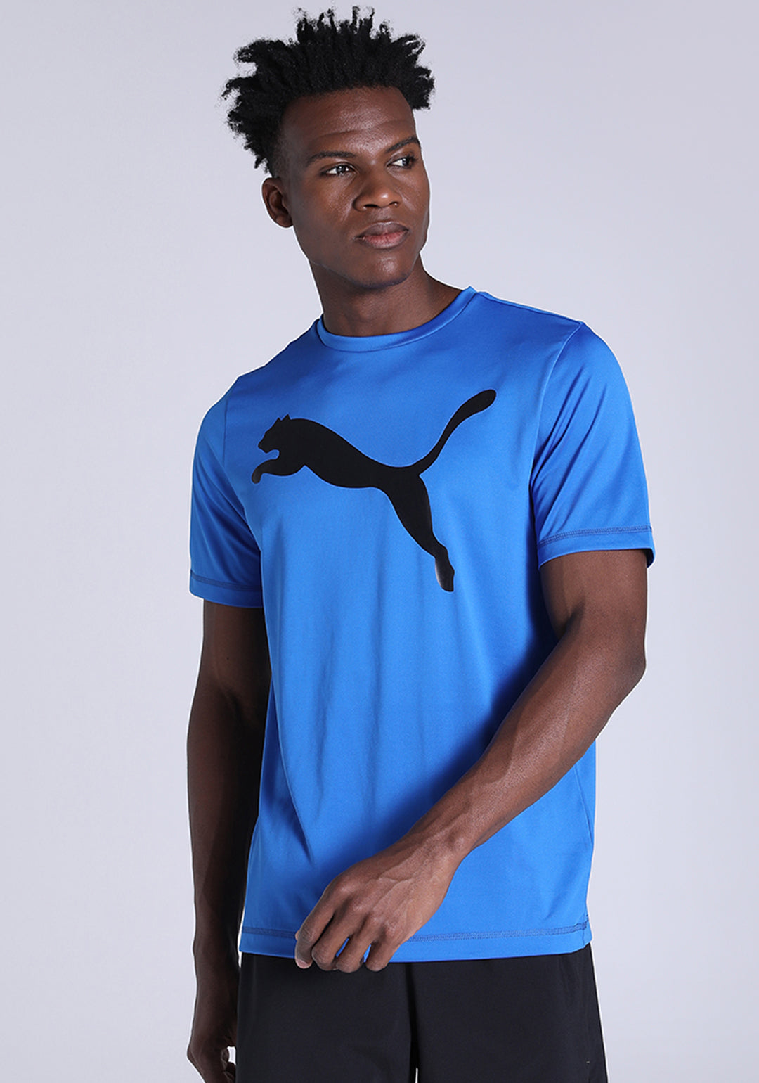 Men Blue ACTIVE Big Logo T-Shirt