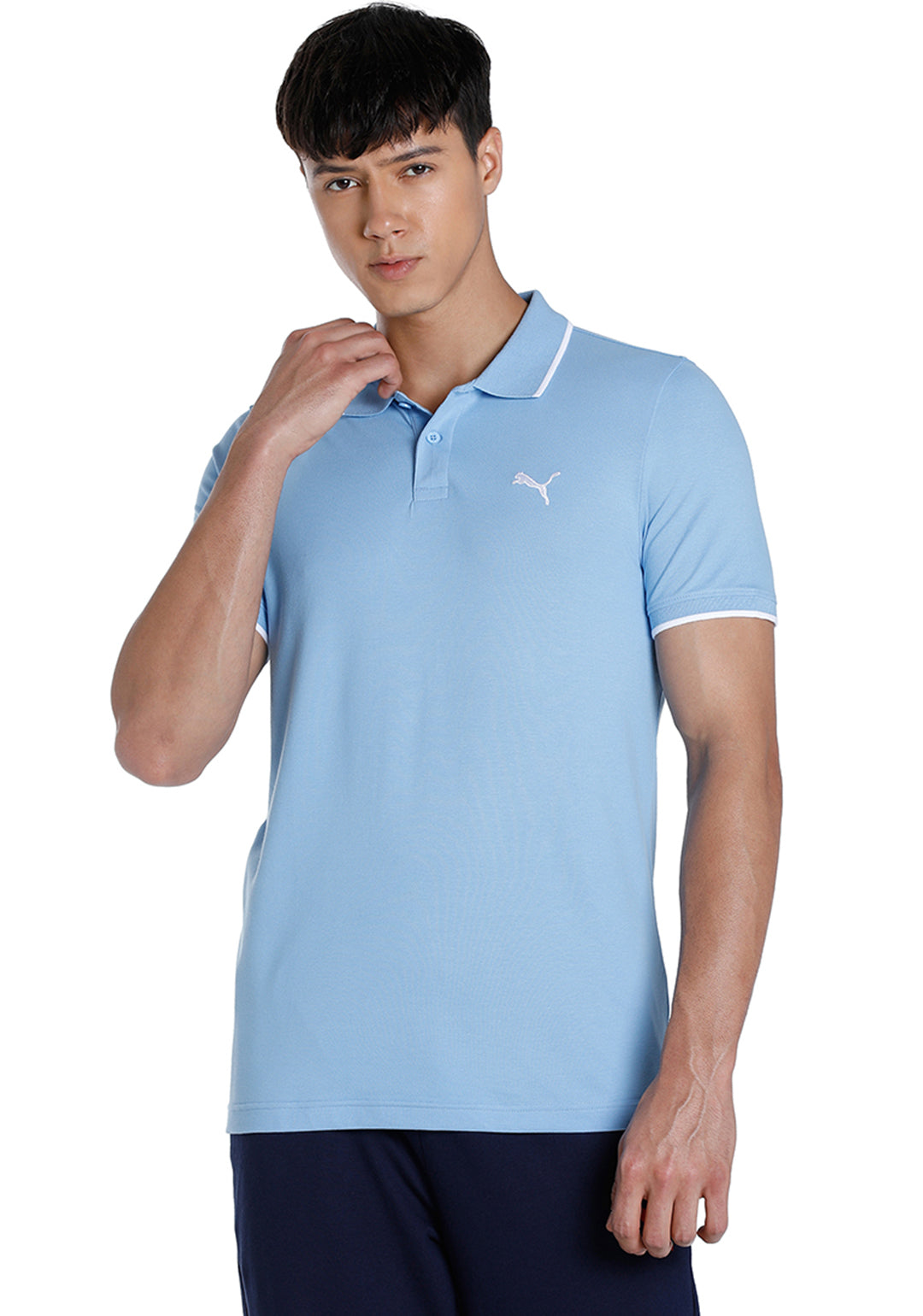 Puma Men Blue Collar Tipping Polo (1)