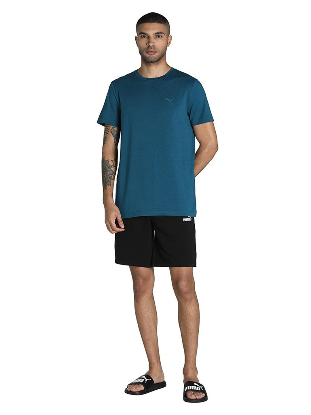 Puma Men Blue Coral Printed Premium Soft Touch T-Shirt (3)