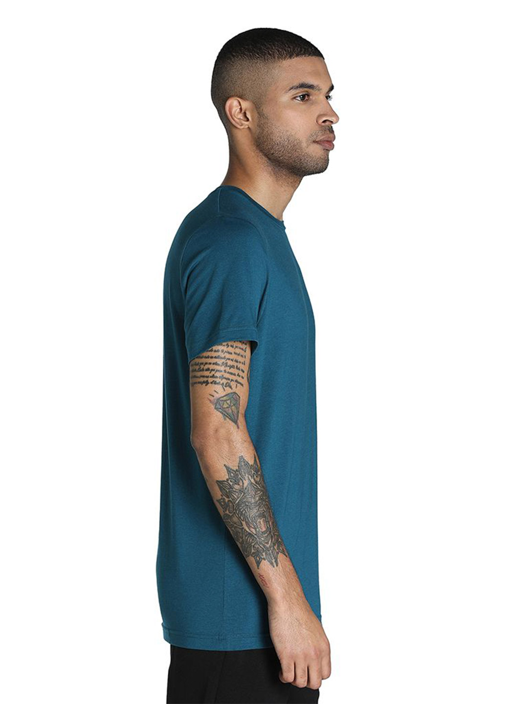 Puma Men Blue Coral Printed Premium Soft Touch T-Shirt (4)