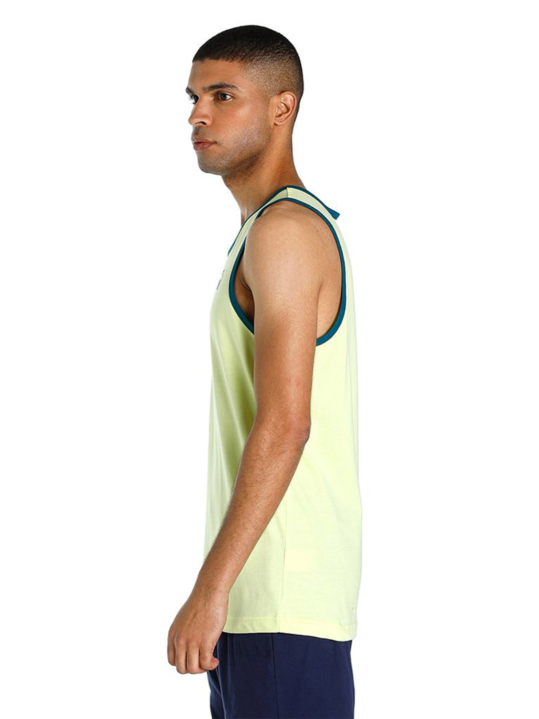 Puma Men Blue Coral-Sunny Lime Printed Contrast Tank Pack of 2 (3)