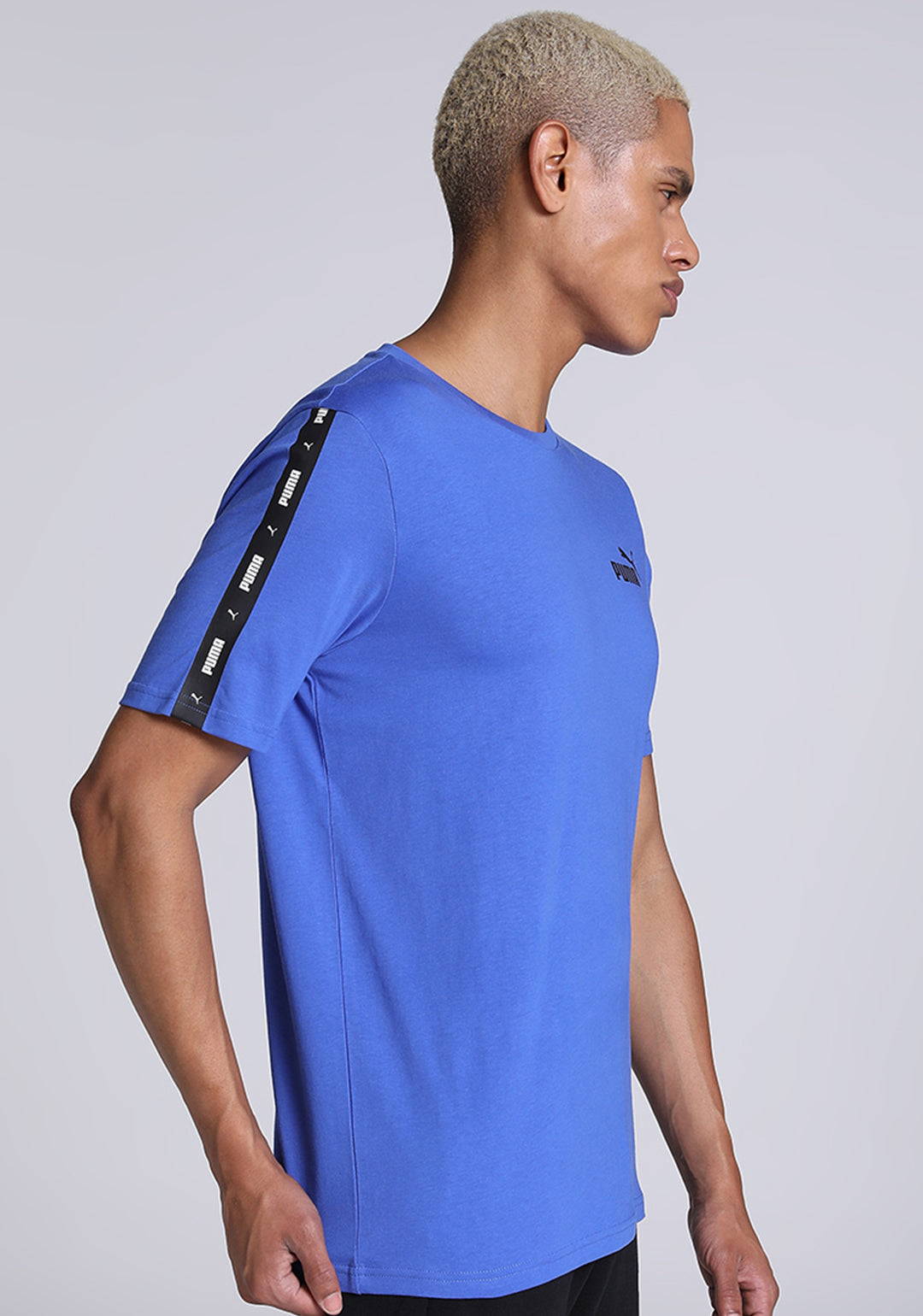 Puma Men Blue ESS+ Tape T-Shirt (2)