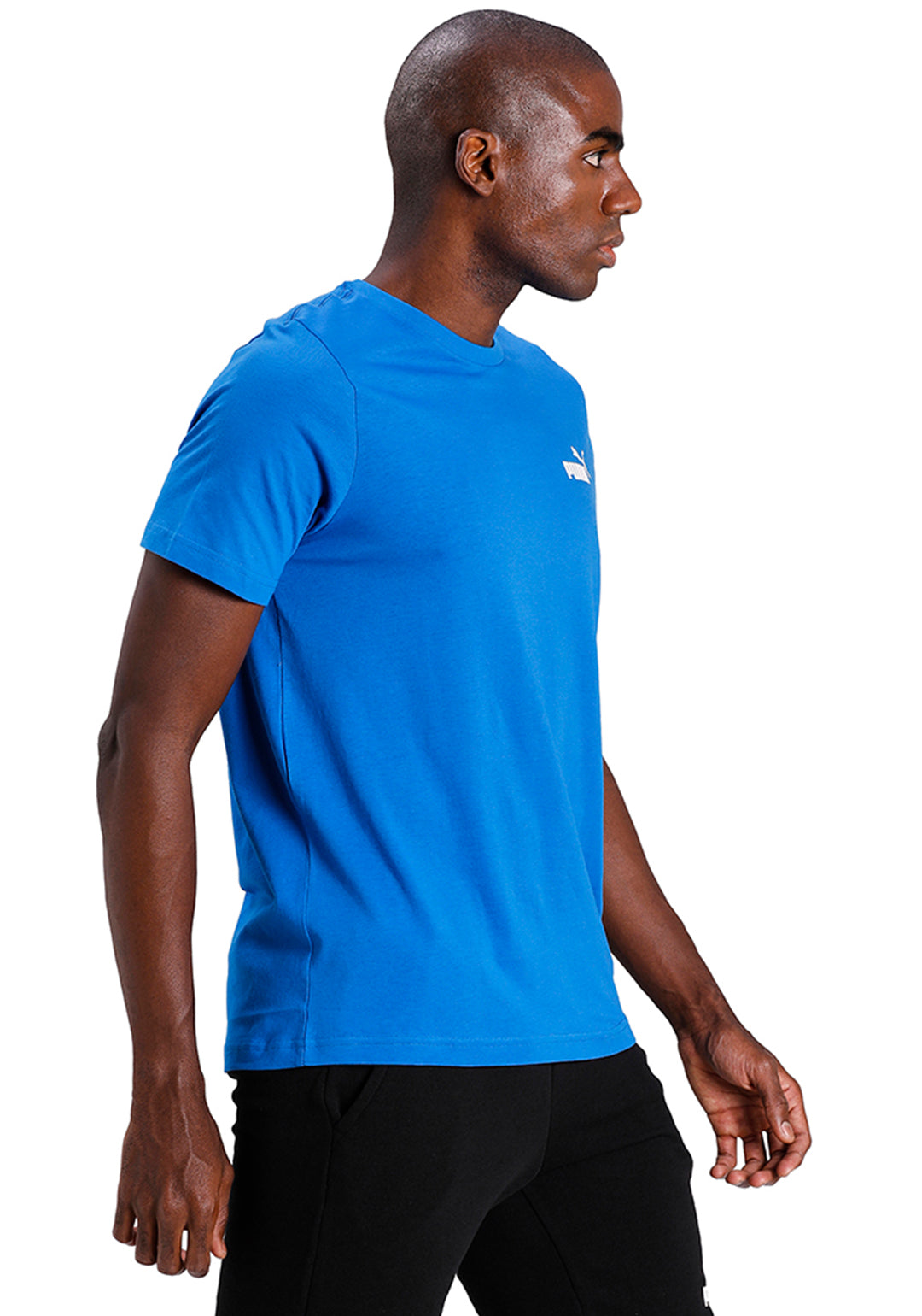 Puma Men Blue ESS Small Logo T-Shirt (4)