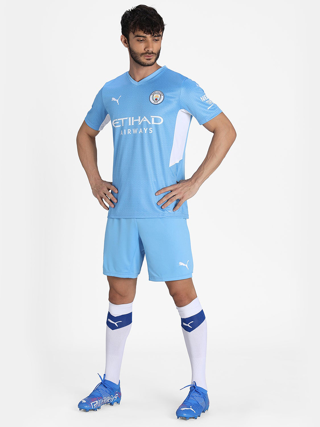 Puma Men Blue Manchester City F.C. Replica Shorts (6)