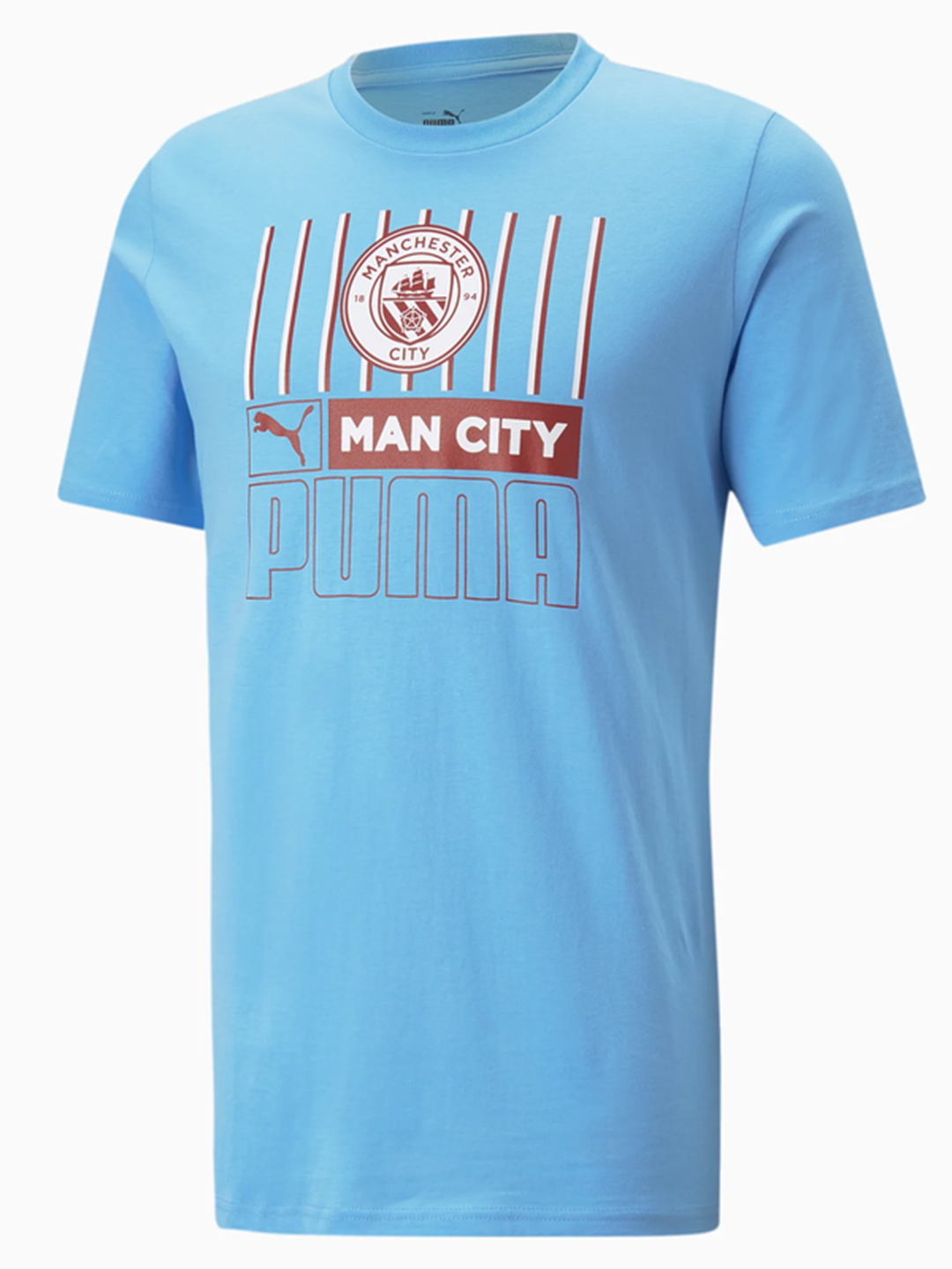 Puma Men Blue & Red MCFC FtblCore Printed T-Shirt (5)