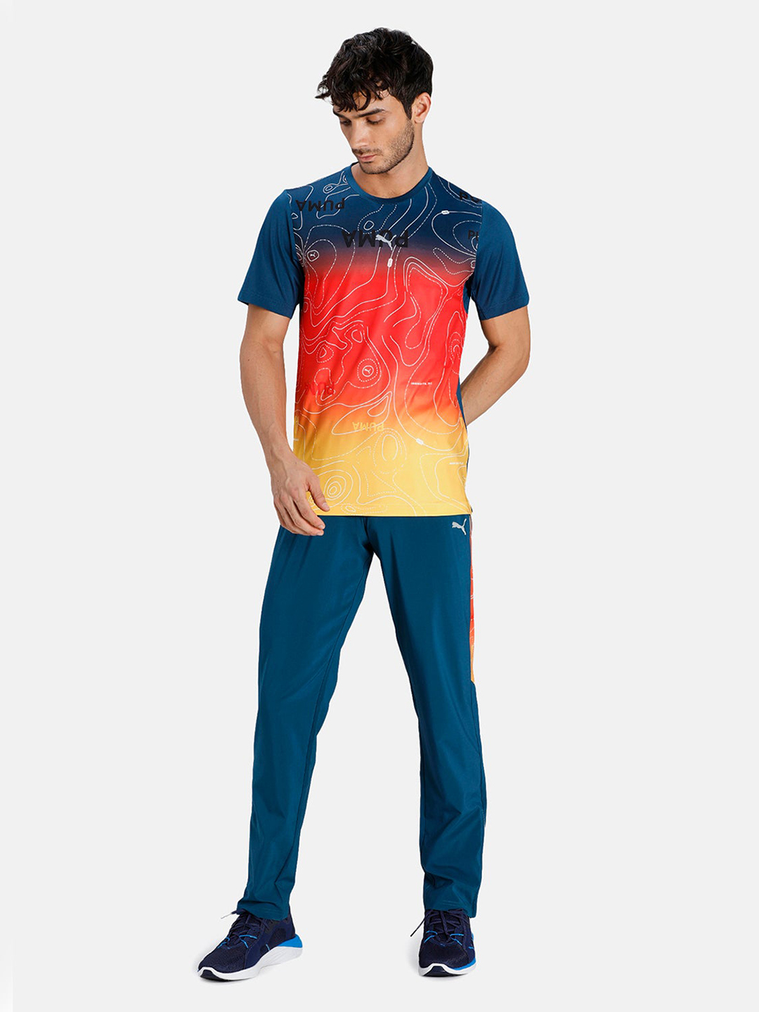 Puma Men Blue & Red Printed Aop T-Shirts (6)