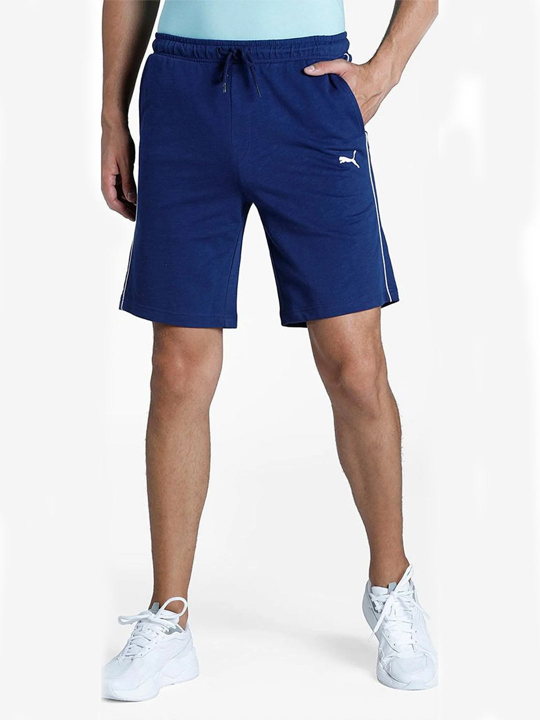 Puma Men Blue Slub Shorts (1)