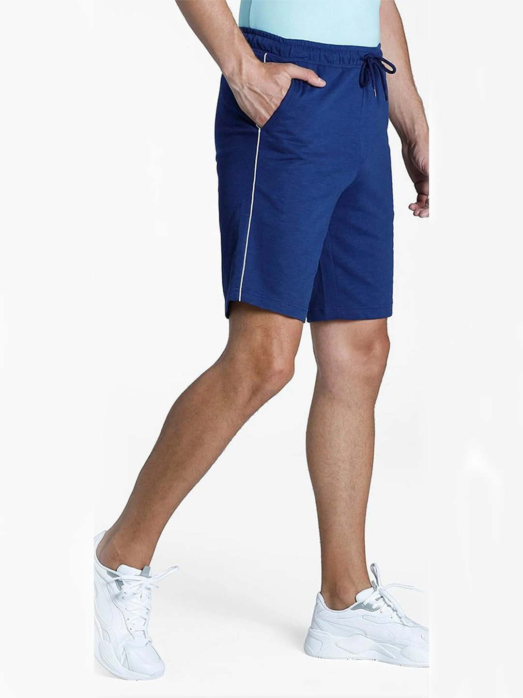 Puma Men Blue Slub Shorts (2)
