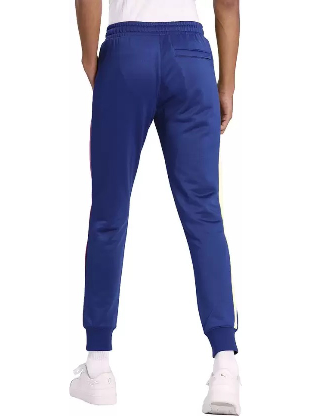 Puma Men Blue & Yellow Iconic T7 Track Pants (2)