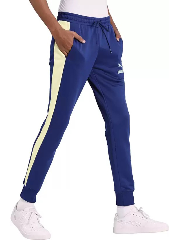 Puma Men Blue & Yellow Iconic T7 Track Pants (4)