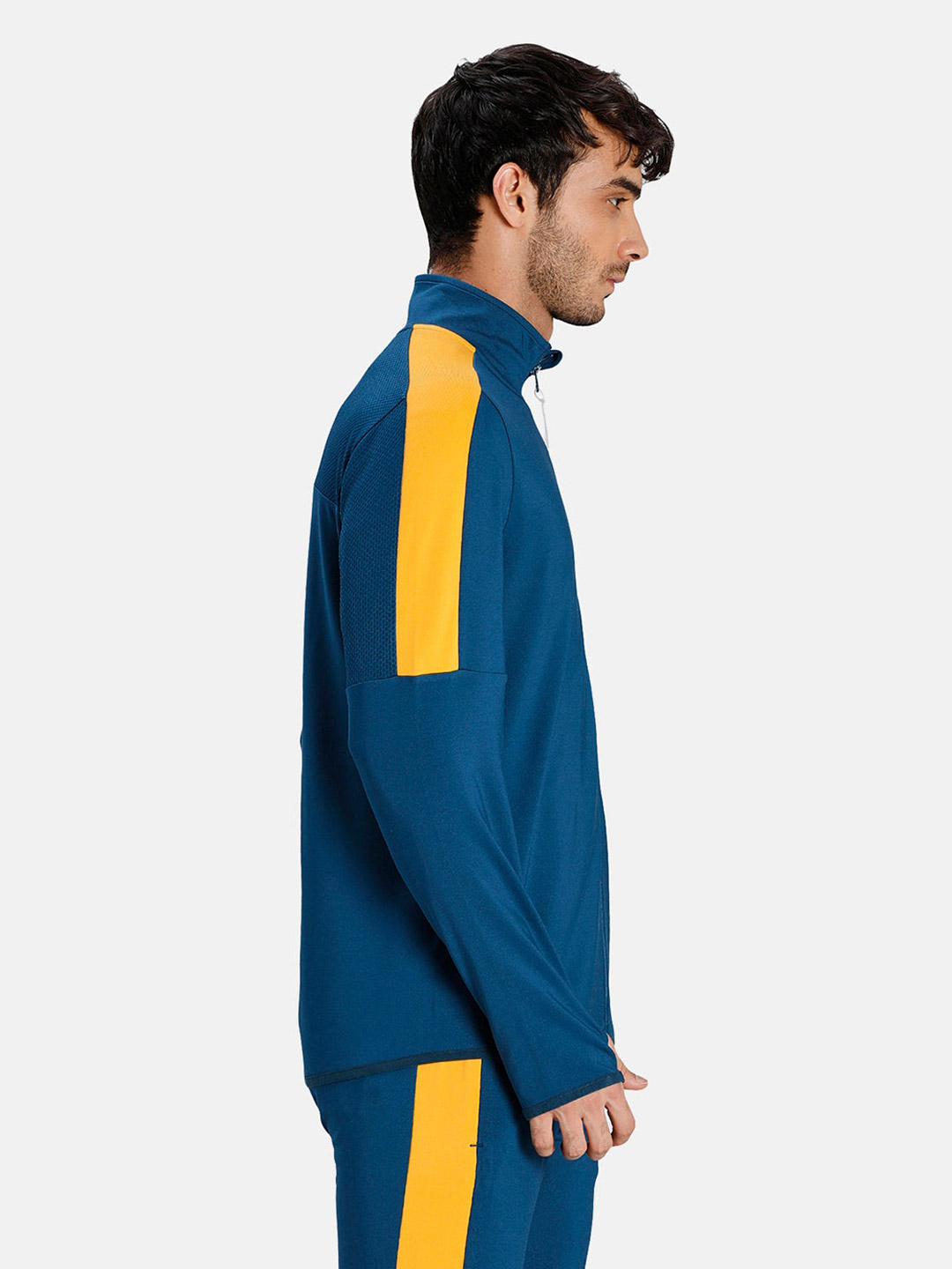 Puma Men Blue & Yellow Solid Virat Kohli Full-Zip Sweatshirts (4)